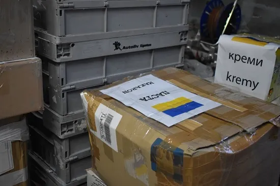 Paczka z darami dla miasta Dubna