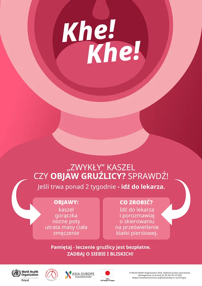 Ogólnopolska kampania społeczna „Zwykły kaszel czy objaw gruźlicy? Sprawdź!
