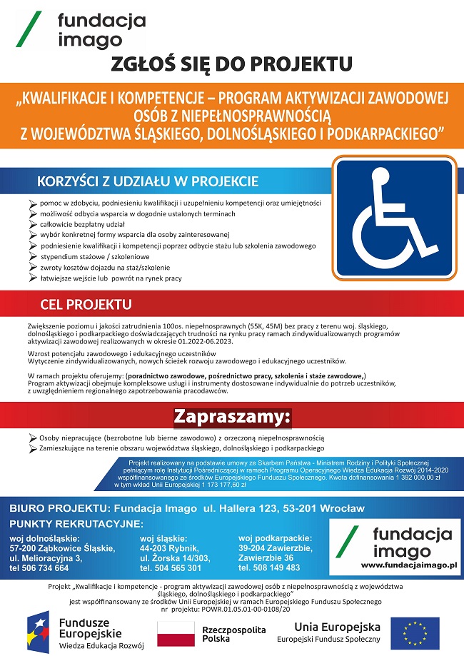 Kwalifikacje i kompetencje - program aktywizacji zawodowej osób z niepełnosprawnością